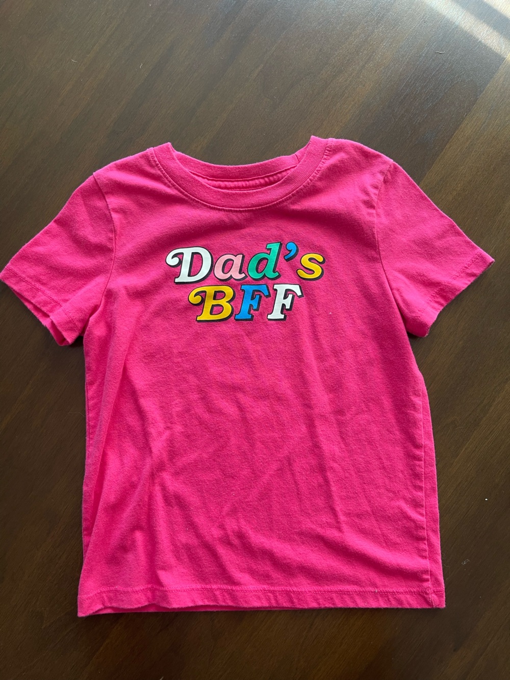 Cat & Jack Bright Pink "Dad's BFF" Graphic Tee